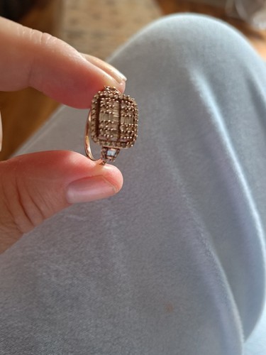 Natural Earth Mined 1 ct Champagne Diamond Ring In 9ct Rose Gold gold wt 3.20 - Picture 17 of 17