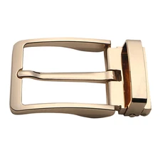 Gold Color Flip Waist Strap Clasp Reversible Style Rectangular Buckle Versatile