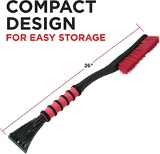26 Inch Snow Brush with Ice Scraper for Cars, Trucks, Suvs, Rvs, Colors May Vary