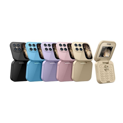 2025 New Mini Flip Mobile Phone 2 SIM Card Small Display Foldable New Cell Y7V5 - Picture 8 of 20