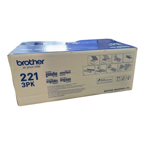 Genuine Brother TN221 3 Pack Tri Color Toner Ink 3PK Cyan Magenta Yellow) OEM - Picture 7 of 10