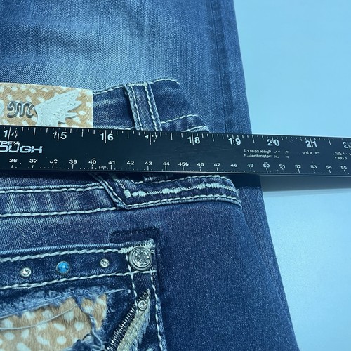 Miss Me Jeans Damen 34x34 Mid-Rise Bootcut bestickt Steer Strass Neu mit Etikett - Bild 6 von 16