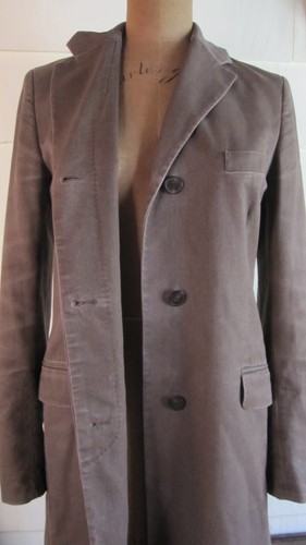 Vintage Dries Van Noten Coat Taupe w/ Covered Placket size 36 EU - Bild 1 von 11