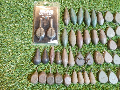 Carp fishing leads weights jb lot Korda Avid Fox etc CARP FISHING SET UP - Picture 2 of 4