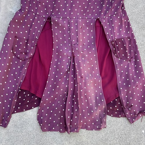 Vintage 30er Jahre weinrot Viskose Badeanzug Badeanzug Playsuit Strampler Einteiler - Bild 8 von 23