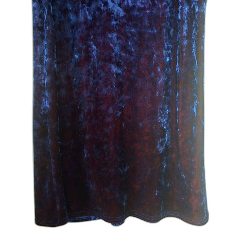 Abito slip vintage California Dynasty velluto schiacciato scollo a V lingerie blu navy Y2K Glam - Foto 3 di 8