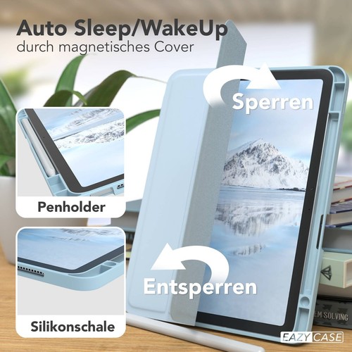 Smart Cover na Apple iPad Air 11 Etui Uchwyt na długopis Tablet Niebieski - Zdjęcie 7 z 7