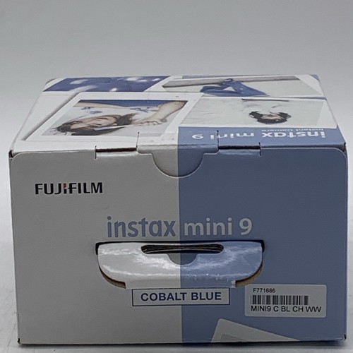 Fujifilm Instax Mini 9 Cobalt Blue Instant Film Camera Portable Fuji ~ Open Box - Picture 5 of 6