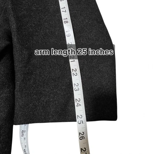 Vintage 1950s Chesterfield Overcoat 40r Bespoke Charcoal Wool Velvet image 18