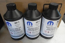 Pack of 3 Brake Fluid Mopar Dot 3 - 12 Fl Oz each OEM Sealed 4318080AD