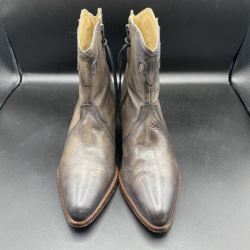 Free People stivali western donna 8 38 pelle punta a punta marrone usurato - Foto 1 di 14