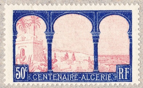 REF AFRANCE 263/2 N°:263 b centenaire l'Algérie VARIETE ALCERIE au lieu ALGERIE - Picture 2 of 3