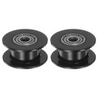 2Stk 2GT Umlenkrolle 3mm Bohrung 18mm Durchm. Aluminum Zahnriemen Zahnlos #2