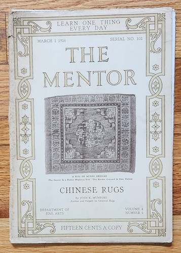 The Mentor Magazine w/ Inserts Mar. 1, 1916 #102 Chinese Rugs - J. Mumford - Imagen 2 de 2