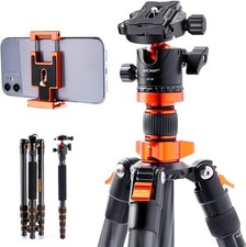 68" Carbon Fiber Camera Tripod,Compact Tripods with Metal Ball Head