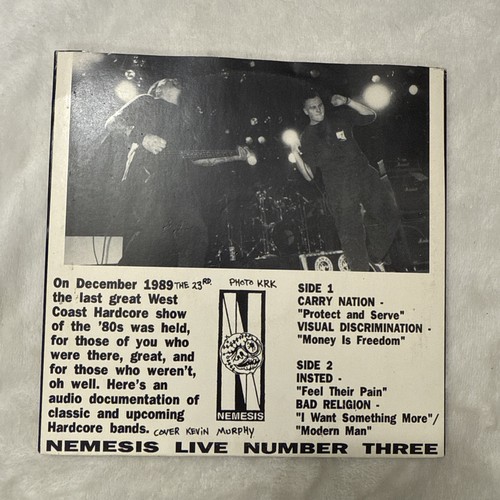 Bad Religion/Insted/Carry Nation "No Control at the Country Club Live" 7" Rare! - Bild 6 von 21