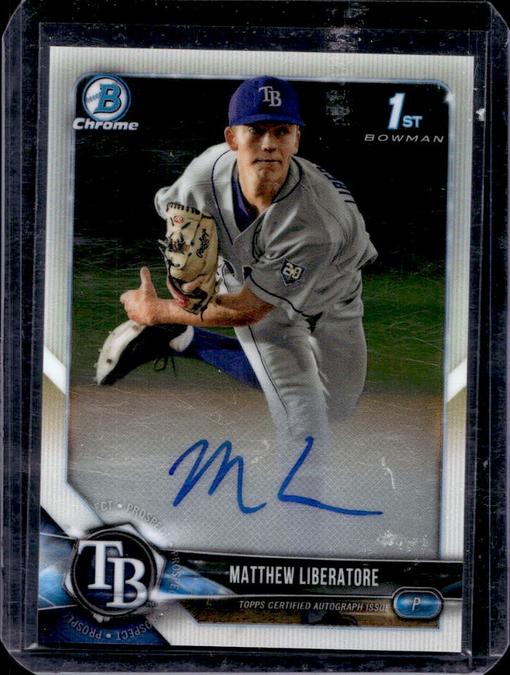 2018 Bowman Draft Matthew Liberatore Chrome Auto 1st #CDA-ML Rays