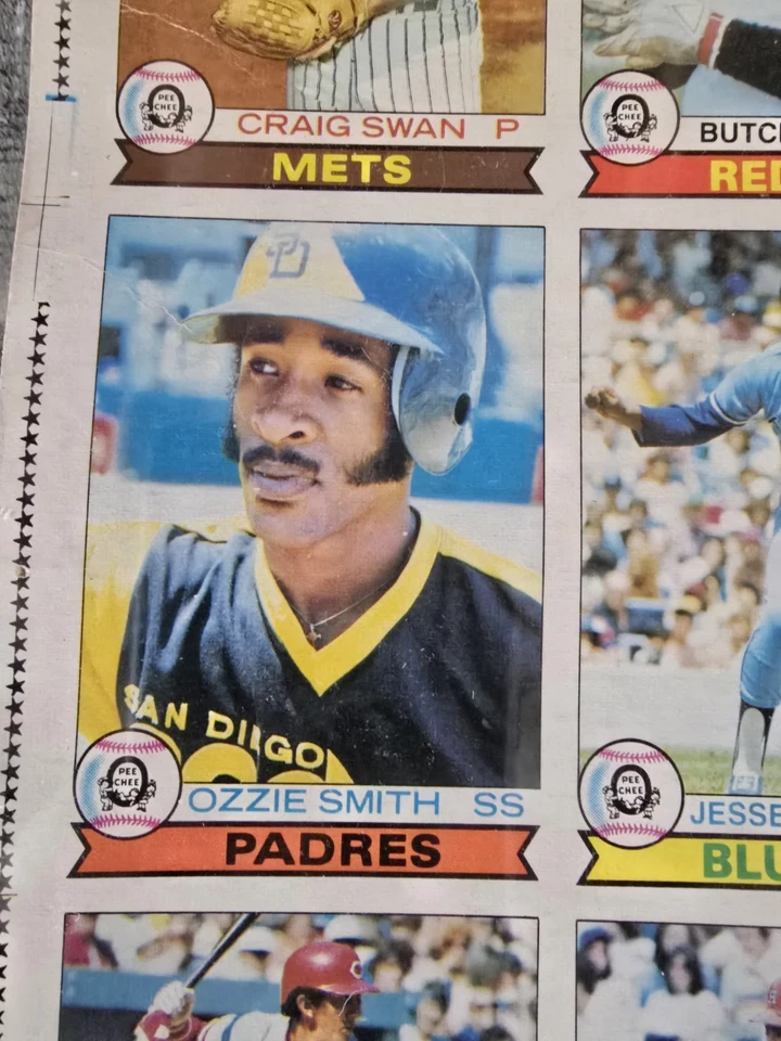 1979 O PEE CHEE Uncut Sheet Ozzie Smith RC Munson Yaz Reggie Brock Dawson OPC - Image 3 of 4