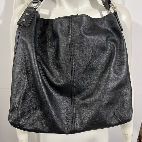 Beautiful KOOBA Large Black Pebbled Leather Tote Boho Shoulder Handbag Purse - Picture 3 of 11