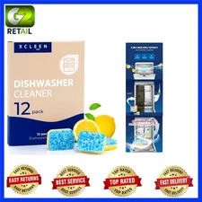 12-Pack Dishwasher Cleaner Tablets - Maximize Appliance Life with Freshness