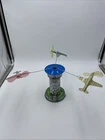 Schylling Aerodrome Tin Toy Airplanes Airport Control Tower Vintage Wind Up