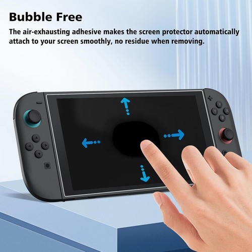 Paquete de 2 protectores de pantalla para Nintendo Switch 2 (2025) película transparente de vidrio templado - Imagen 7 de 11