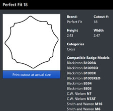 PERFECT FIT 716 LEATHER SHIELD BELT CLIP BADGE HOLDER CROSS B1009A B594 N7 M16