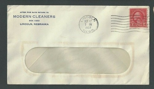 1937 Lincoln Ne Modern Cleaners Has Nov 6th Home Coming Label On Back - Picture 1 of 2