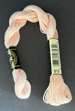 DMC Pearl Cotton 27.3 Yard Skein  Size 5  Color 819  Light Pink/Peach