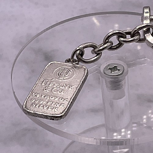 Tiffany and Co Keyring- Vintage Quarter Troy 999 Silver Keyring W/ Screw Fasten - Picture 6 of 24