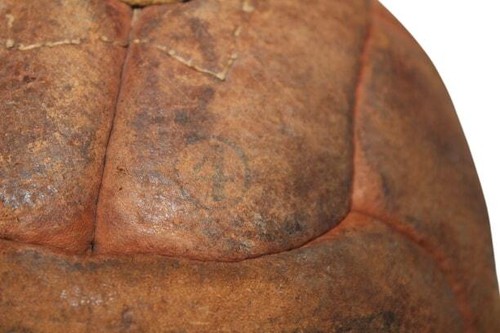 Vintage 1950er Hotshot Match Leder Fußball 12 Panel Fußball mit Schnürsenkeln Größe 1 - Bild 4 von 9