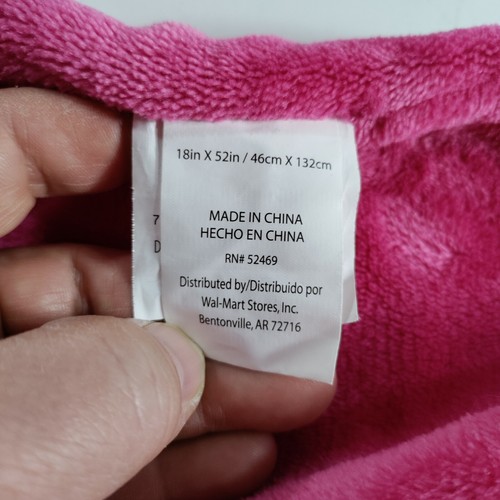 Mermaid Tail Blanket Hot Pink Fleece With Reversible Pink & Gold Sequins 18"x52" - Bild 9 von 11