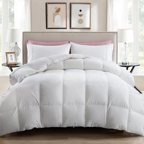 All Season Fluffy Soft Feather Down Comforter Cozy Breathable Duvet Insert