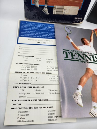 International Tennis Open Philips CD-i  Complete w/ Sleeve & Manual Longbox Rare - Picture 2 of 17