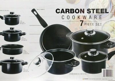 imperial Home Carbon Steel Cookware Set 7 Piece Set