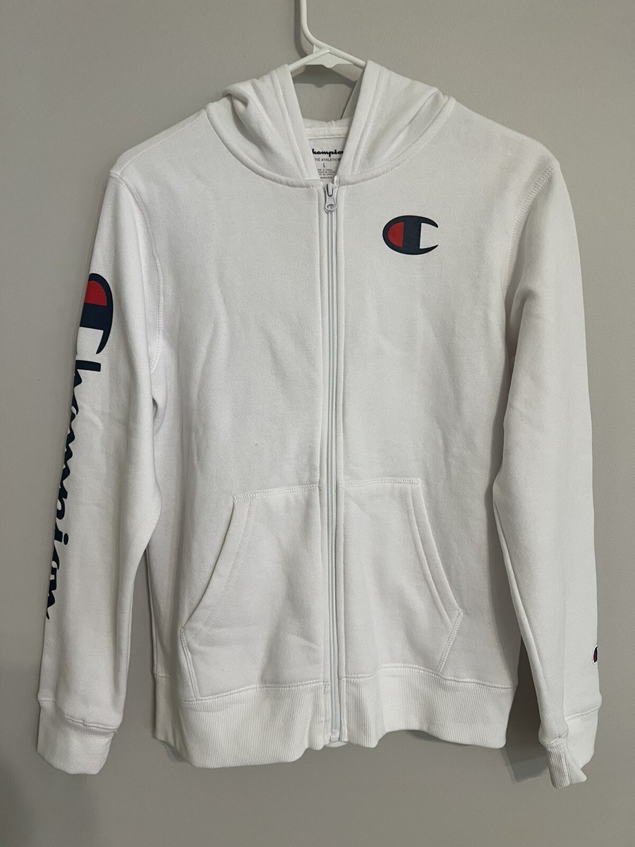 Champion ホワイト ボタン付きジャケット made in USA 90s 2024-1028-645.jpg