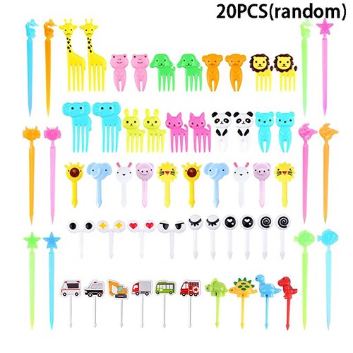 Cartoon Animal Bento Fork Food Fruit Picks Forks Lunch Box Accessory Decor ZC - Picture 15 of 15