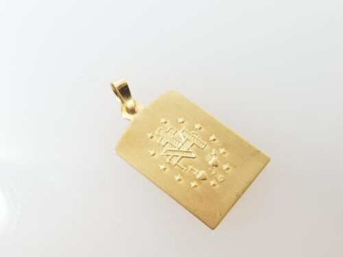14K Yellow Gold Hollow Religious Picture Frame Pendant (AM1075658) - Picture 3 of 6