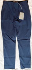 NWT EVERLANE Navy Cotton Blend Slit Hem Work Pants, 4