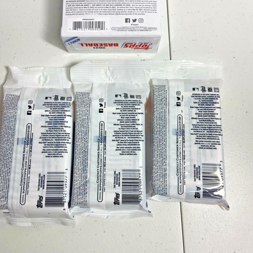 2021 Topps Baseball Series 1 one Hanger Box & 3 Fat Packs New/Sealed - Picture 8 of 8