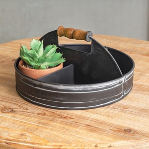 Corrugated Divided Caddy with Handle CTW Home Collection Corrugated Divided Caddy with Handle CTW Home Collection