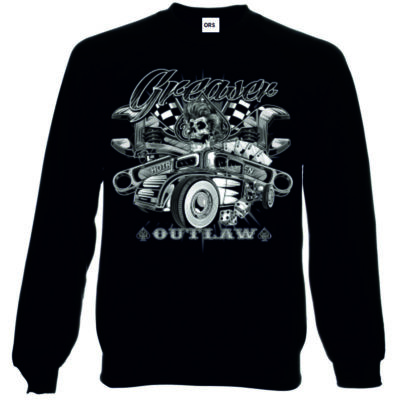Hot Rod US Car '50 Emotive Style 3 Shade Greaser Model Sweatshirt V8