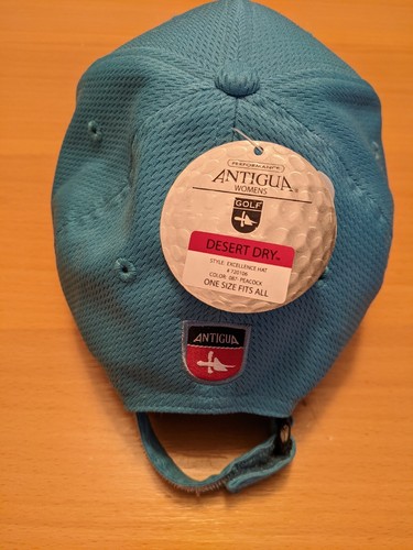 Women's Antigua Eagle Ridge Golf Club hat New / tags Turquoise 1 size Fits All - Picture 6 of 10