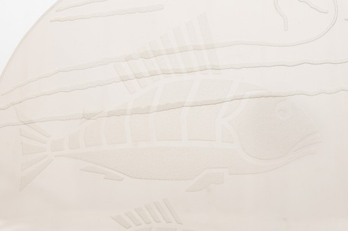 Art Deco Chrome, Marble, Glass “Fish” Lumiere Table Light Lamp ca. 1930s - Bild 7 von 15