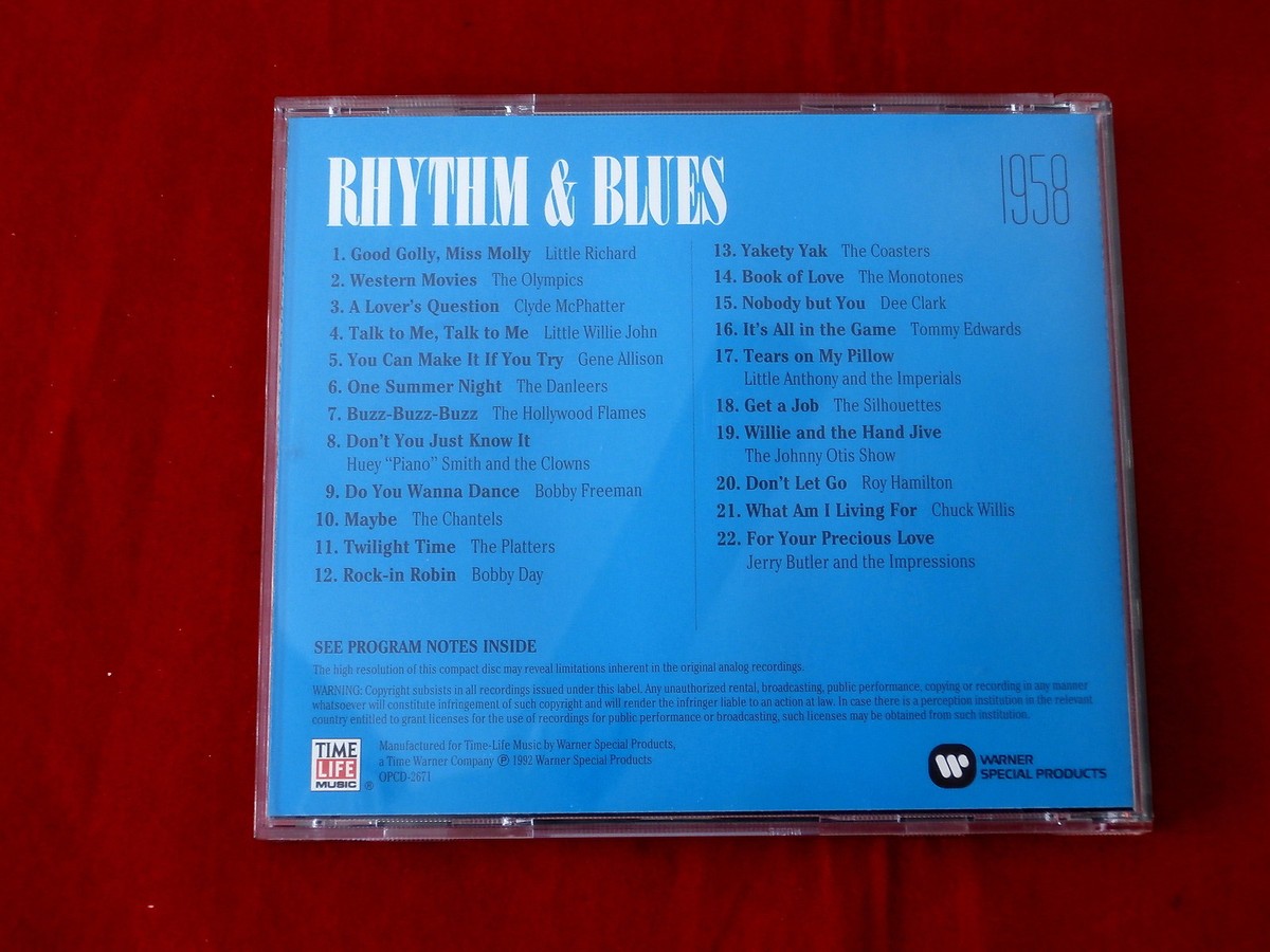 TIME LIFE~RHYTHM & BLUES~1958~LIKE NEW~ 22 SONGS~ W. B. LIKE NEW