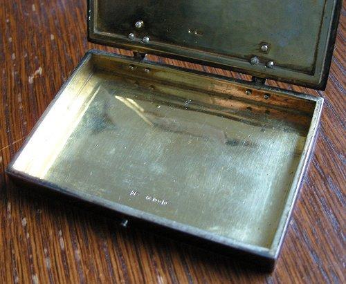 Art-Deco Tabatiere Sterling (925) Silber Emaille Markasiten Dose schwarz Pillen - Bild 6 von 6