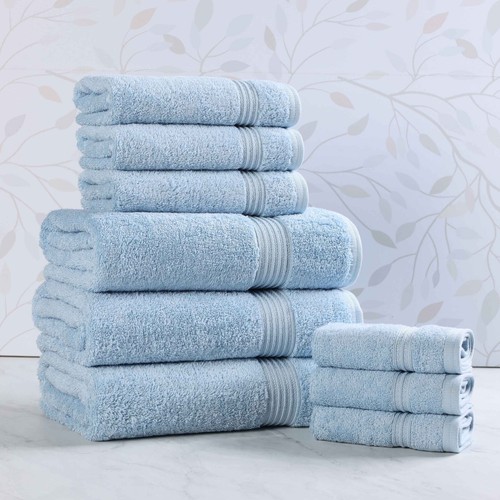 600 GSM Heritage Egyptian Cotton Plush Highly Absorbent Luxury 9 Piece Towel Set - Picture 98 of 215
