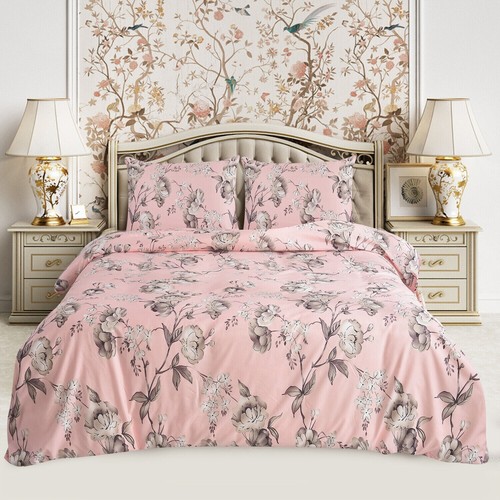 4 Piece Bedding Set Duvet Cover, Fitted Sheet & Pillowcases – Soft Microfiber - Picture 85 of 176