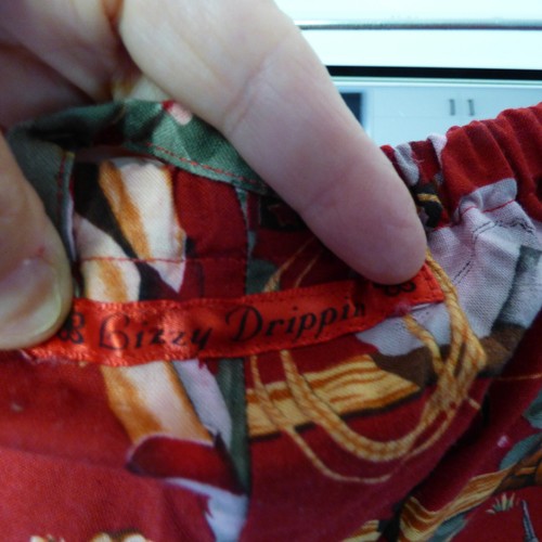 NEW LIZZY DRIPPIN 100% COTTON DRAWSTRING PANTS VINTAGE COWGIRLS GUITARS USA M - Picture 3 of 11