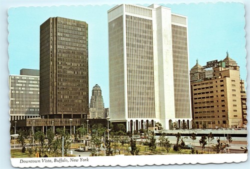 Buffalo NY Downtown Liberty National Bank M&T Plaza Vintage 4x6 Postcard E29